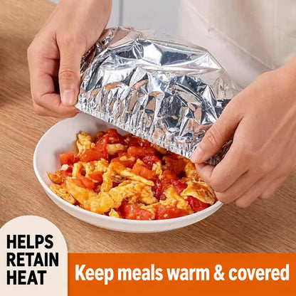 Reusable Aluminum Foil Insulated Food Covers for Bowls & Plates
