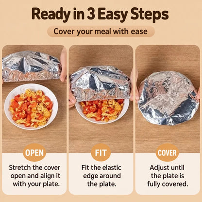Reusable Aluminum Foil Insulated Food Covers for Bowls & Plates